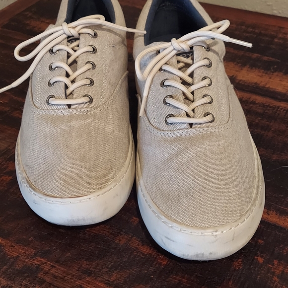 Sperry Beige Canvas Sneakers - Picture 1 of 3